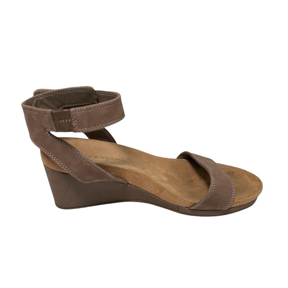 Lucky Brand Sandals Women’s Size 8M Brown Leather Kanoa Wedge Sandals - Picture 4 of 11